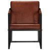 Armchair Real Leather – Brown