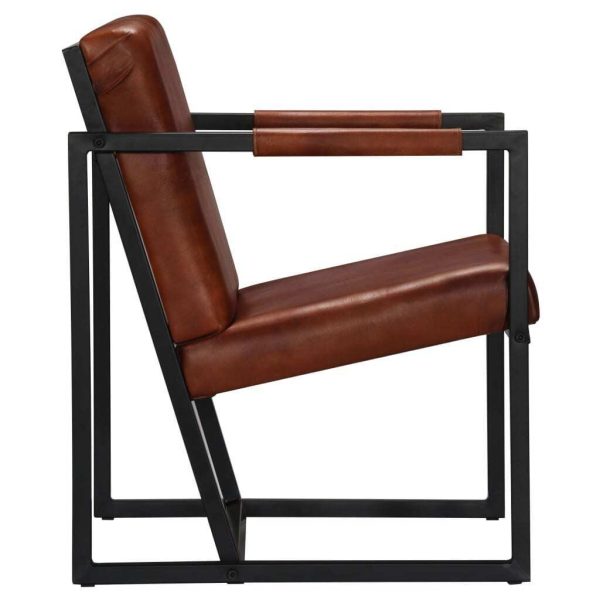 Armchair Real Leather – Brown