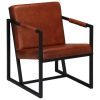 Armchair Real Leather – Brown