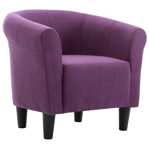 Armchair Fabric – Purple, Without Footrest