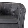 Tub Chair Faux Leather – Grey