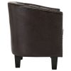 Tub Chair Faux Leather – Brown