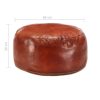 Pouffe Tan 60×30 cm Genuine Goat Leather – Tan