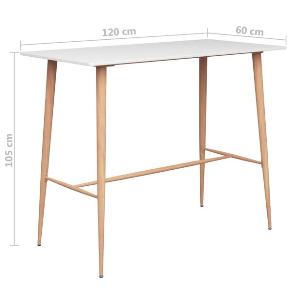 Bar Table 120x60x105 cm – White