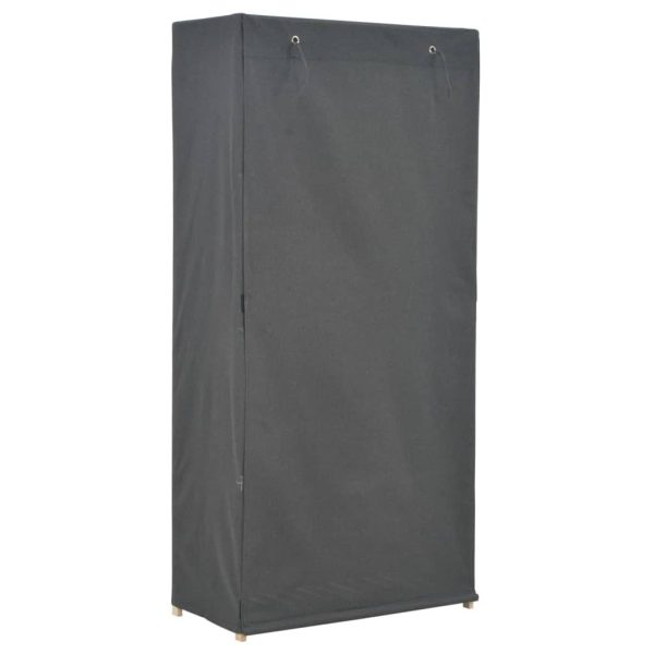 Wardrobe 79x40x170 cm Fabric – Grey