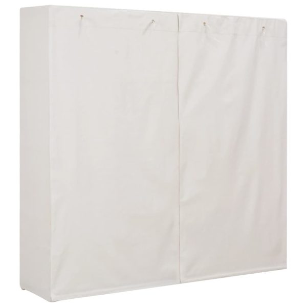 Wardrobe 173x40x170 cm Fabric – White