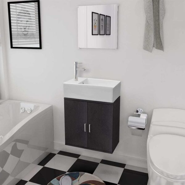 Three Piece Bathroom Furniture and Basin Set