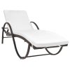 Sun Loungers 2 pcs with Table Poly Rattan – Brown