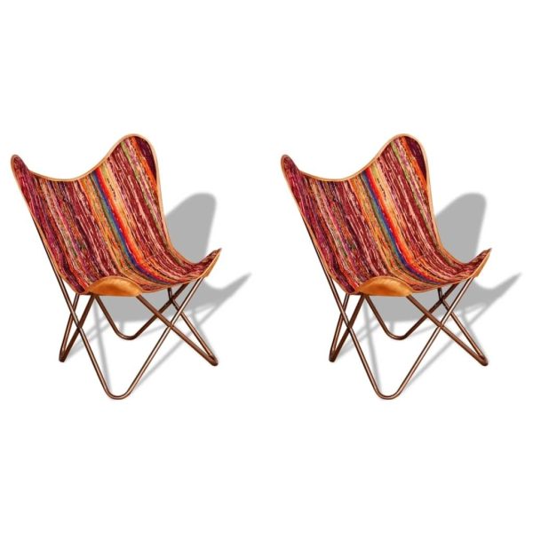Butterfly Chairs Multicolour Chindi Fabric – 2
