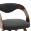 Dining Chairs Faux Leather – Grey and Dark Brown, 4
