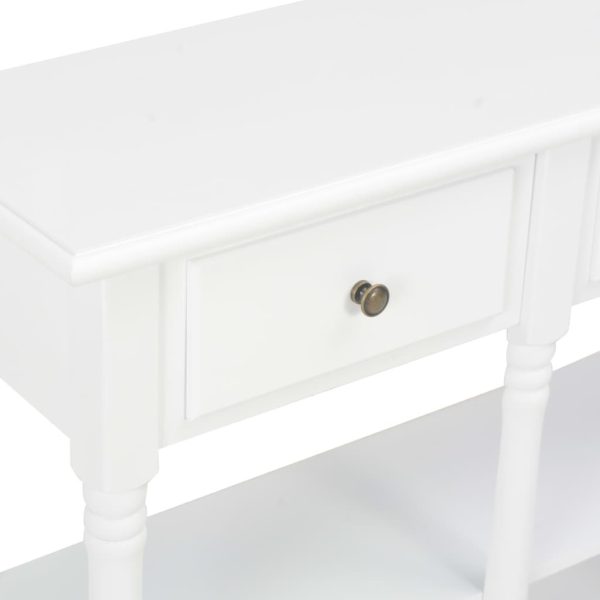 Console Table 120x30x76 cm MDF – White