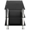 Dentsville TV Stand Tempered Glass – 120x40x40 cm, Black