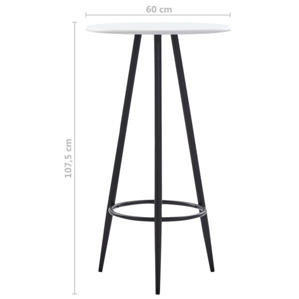 Bar Table 60×107.5 cm MDF – White