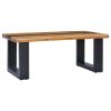 Coffee Table 100x50x40 cm Solid Teak Wood – MULTICOLOUR, Polyresin