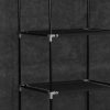 Wardrobe with Compartments and Rods 150x45x175 cm Fabric – Black