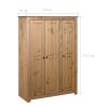 3-Door Wardrobe Pine Panama Range – 118x50x171.5 cm, Brown