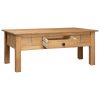 Coffee Table 100x60x45 cm Solid Pine Wood Panama Range – Brown