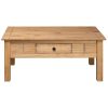 Coffee Table 100x60x45 cm Solid Pine Wood Panama Range – Brown