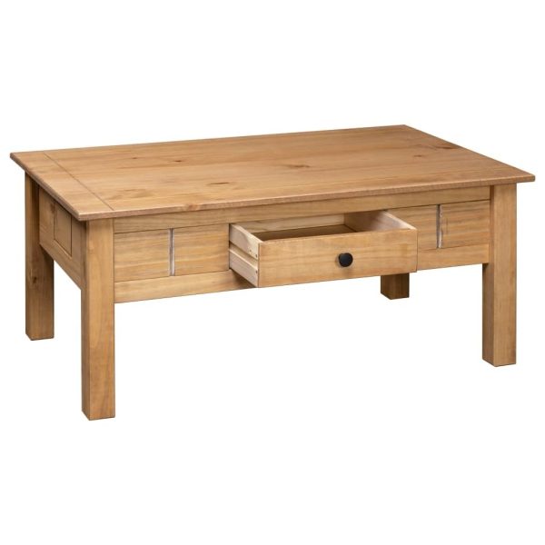 Coffee Table 100x60x45 cm Solid Pine Wood Panama Range – Brown