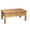 Coffee Table 100x60x45 cm Solid Pine Wood Panama Range – Brown