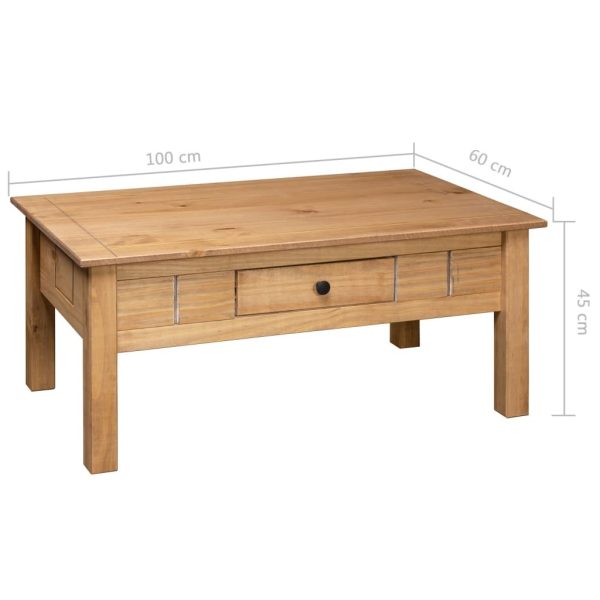 Coffee Table 100x60x45 cm Solid Pine Wood Panama Range – Brown