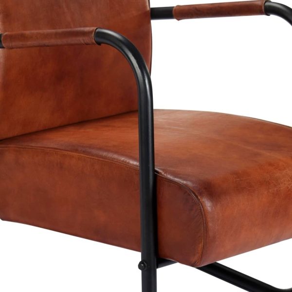 Relax Armchair Real Leather – Brown