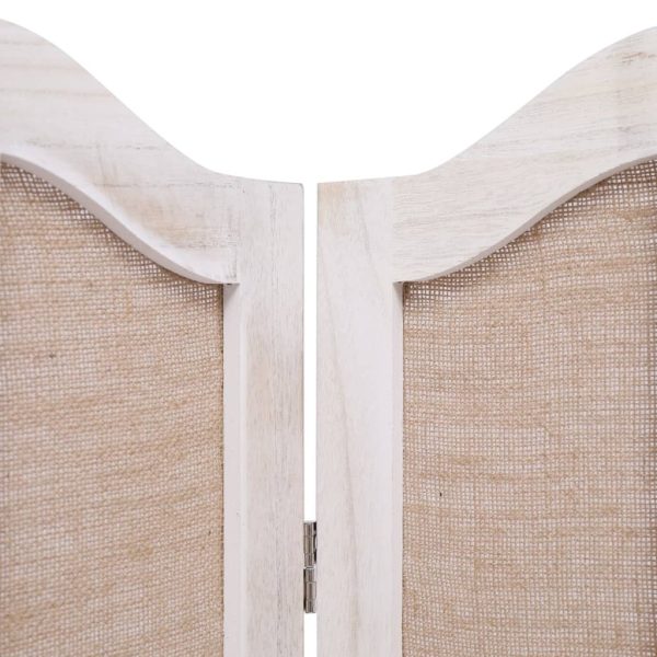 Blackpool Room Divider White 105×165 cm Fabric