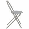 Foldable Breakfast Bar Set with 2 Chairs – Grey and Silver