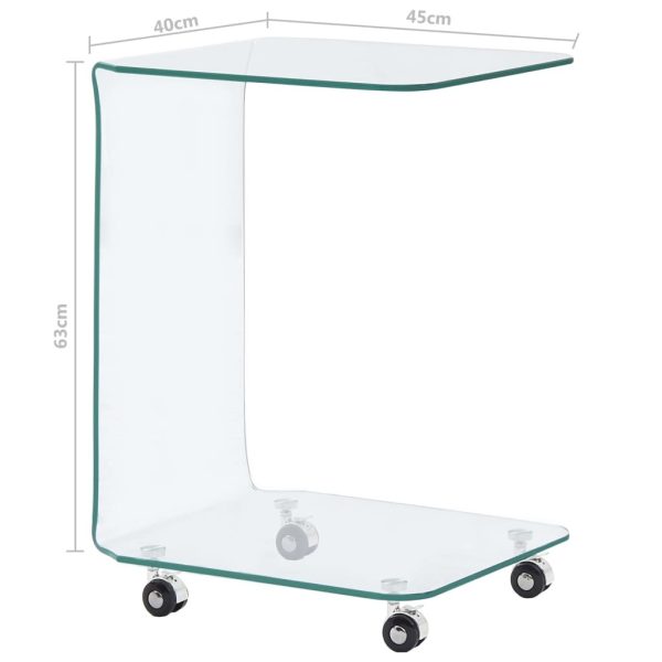 Coffee Table Tempered Glass – 45x40x63 cm