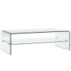 Coffee Table Clear Tempered Glass – 98x45x31 cm