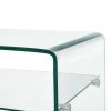 Coffee Table Clear Tempered Glass – 98x45x31 cm