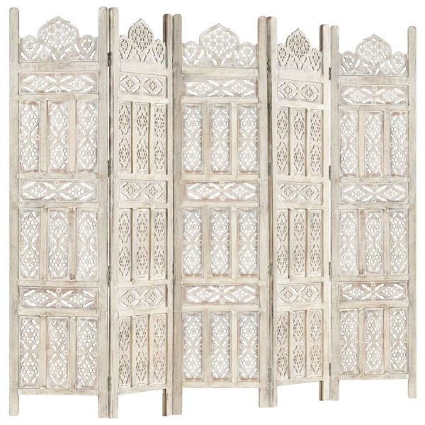 Puyallup Hand carved Room Divider 120×165 cm Solid Mango Wood