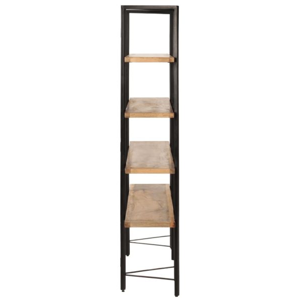 4-Tier Bookcase Solid Mango Wood – 160x35x160 cm