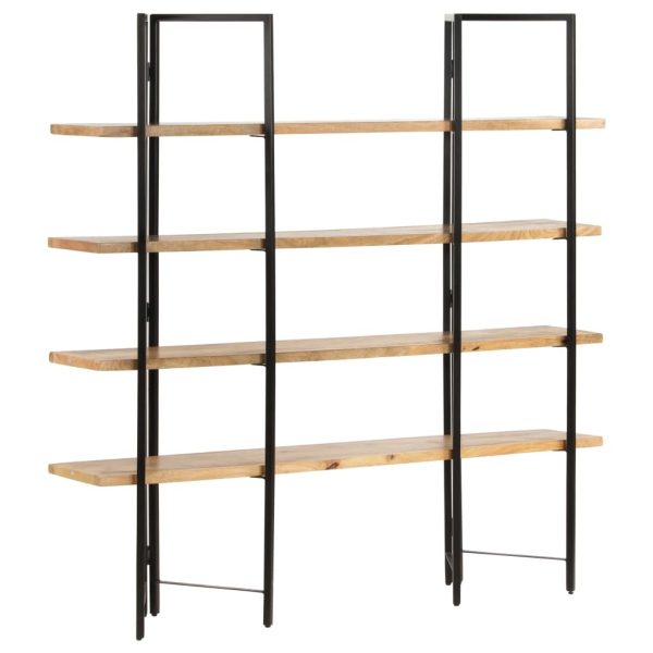 4-Tier Bookcase Solid Mango Wood – 160x35x160 cm