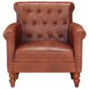 Armchair Real Goat Leather – Brown