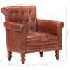 Armchair Real Goat Leather – Brown