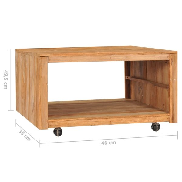 Coffee Table Solid Teak Wood – 80x80x40 cm