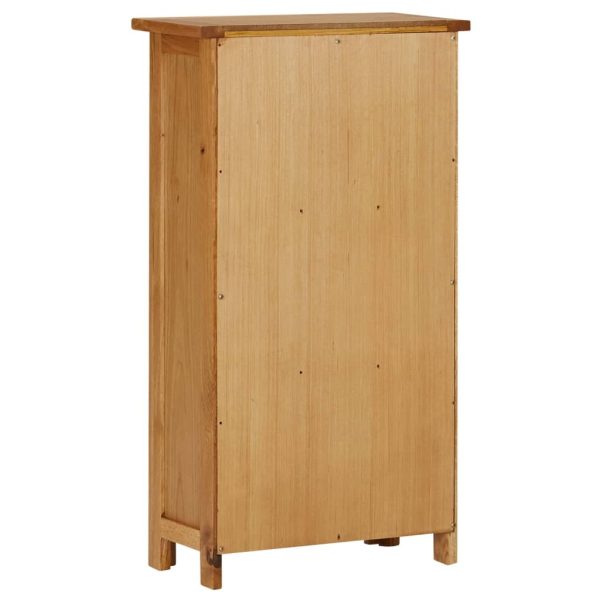 Bookcase Solid Oak Wood – 45×22.5×82 cm