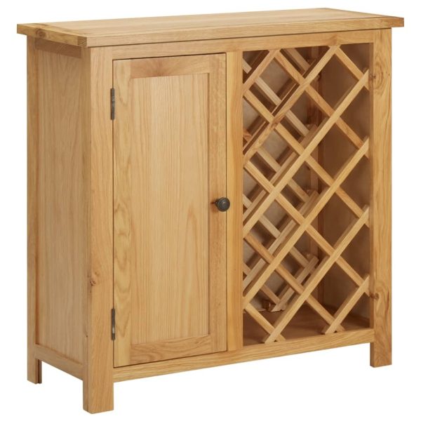 Wine Cabinet for 11 Bottles 80x32x80 cm Solid Wood – Brown