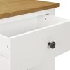 Chest of Drawers 105×33.5×73 cm Solid Wood – White