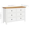 Chest of Drawers 105×33.5×73 cm Solid Wood – White