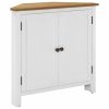 Corner Cabinet 80×33.5×78 cm Solid Wood – White