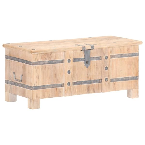 Chest 90x40x40 cm Solid Acacia Wood – Light Brown