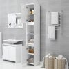 4 Piece Bathroom Furniture Set Engineered Wood – White