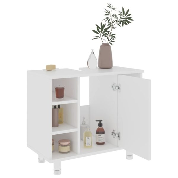 4 Piece Bathroom Furniture Set Engineered Wood – White