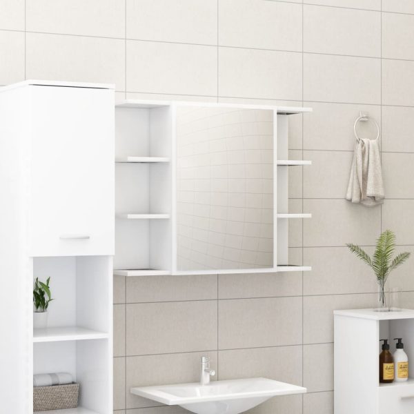 4 Piece Bathroom Furniture Set Engineered Wood – White