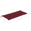 Garden Bench with Cushion Solid Teak Wood – 120 cm, Wine Red