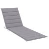 2-Person Sun Lounger with Cushions Bamboo – Grey