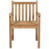 Garden Chairs with Cushions Solid Teak Wood – Anthracite, 4