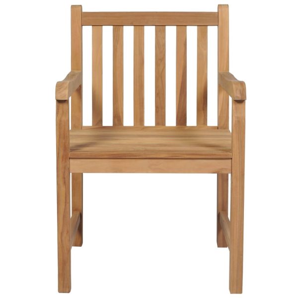 Garden Chairs with Cushions Solid Teak Wood